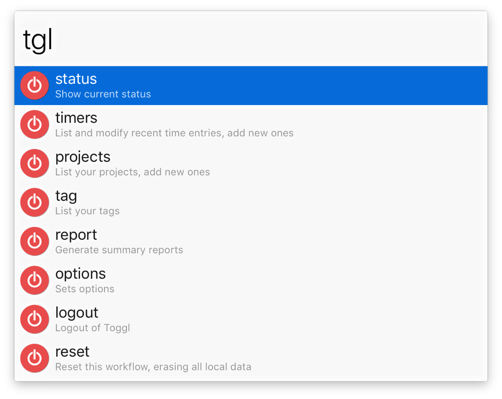 Toggle Alfred interface