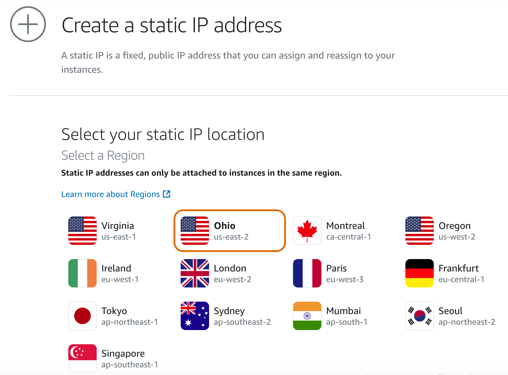 Create Static IP on AWS Lightsail