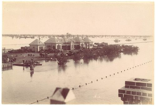 Flood, Railway Station, Bourke, 1890
