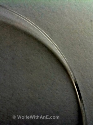 Closeup of fluorocarbon fishing line