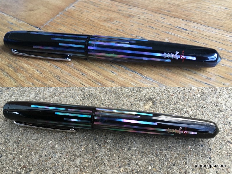 Hakumin Raden Pearl - Lighting comparison