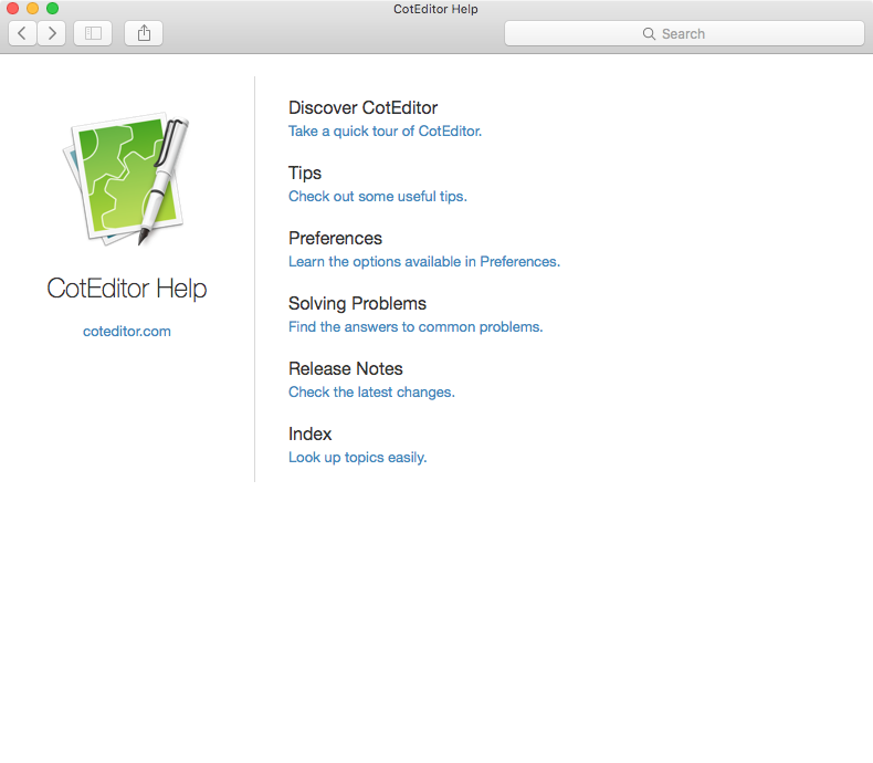 CotEditor Help