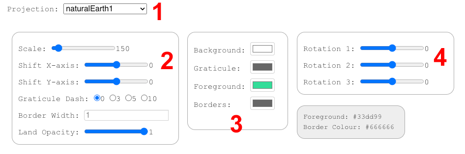 Diagram of map maker controls
