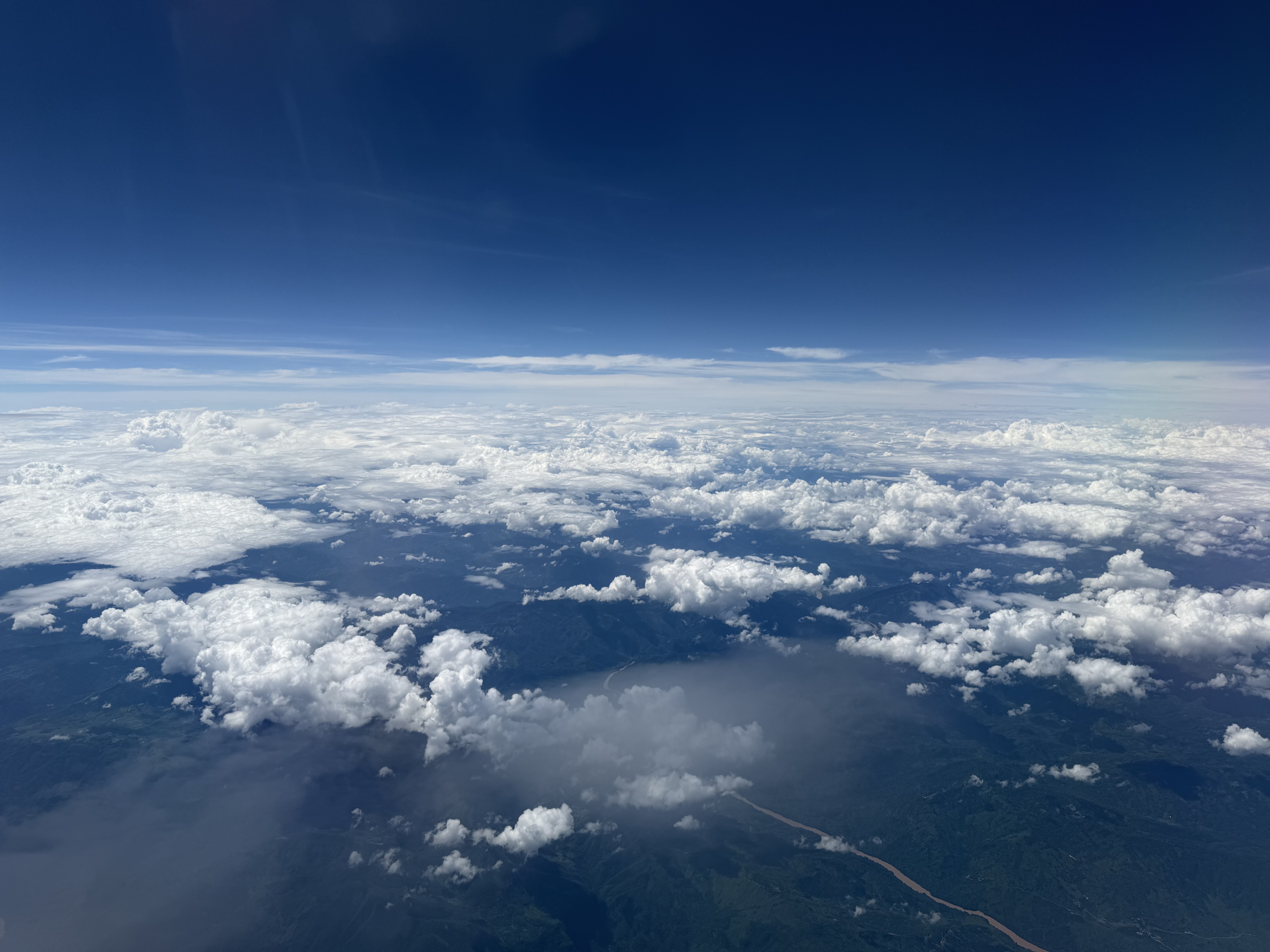 Clouds over Myanmar, ish, from the air.