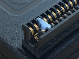 Keyway peg completely inserted